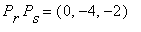 P[r]*P[s] = (0, -4, -2)